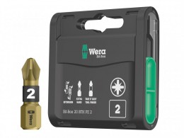 Wera Bit-Box 20 BTH BiTorsion Extra-Hard Bits PZ2 x 25mm, 20 Piece £31.99